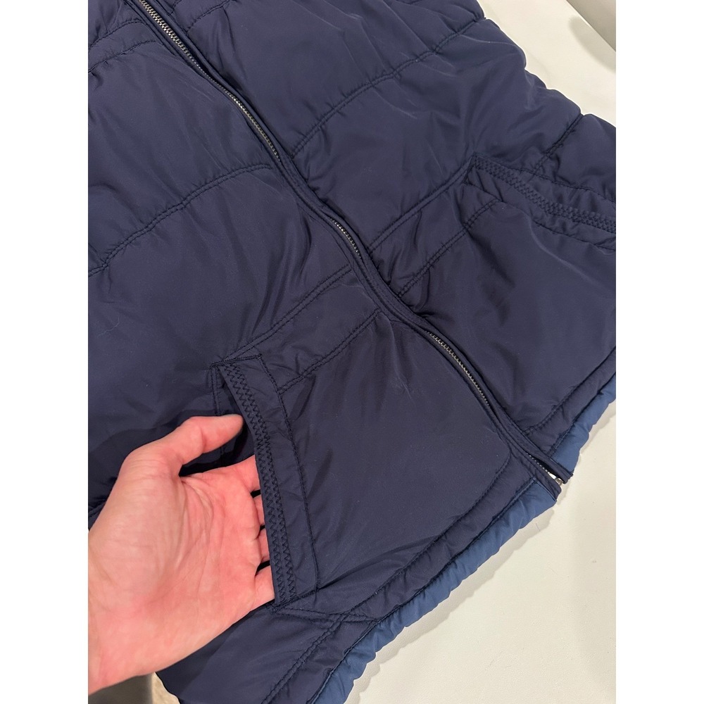 American Eagle Outfitters Womens‎ Navy Blue Puffer Vest Quilted Full Zip Large - Picture 3 of 8